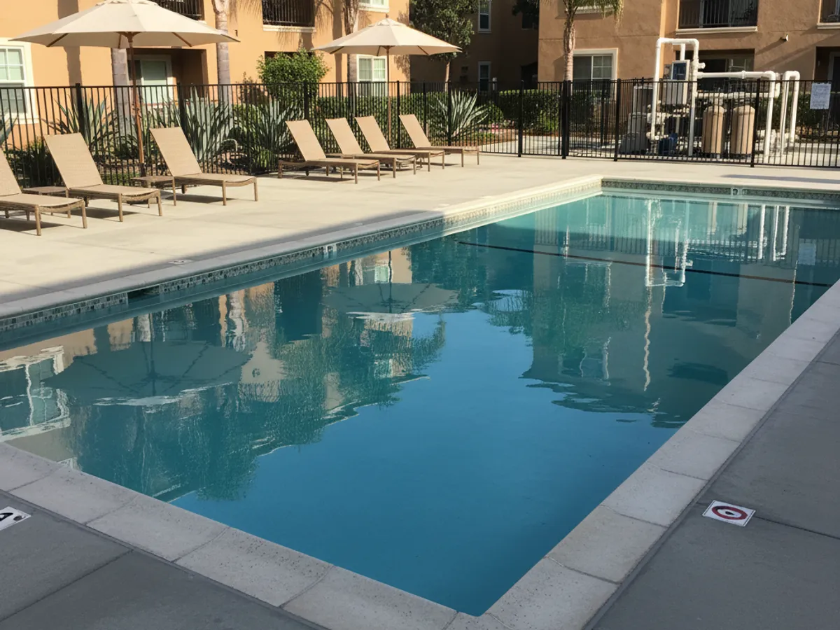 Commercial detail work by a San Diego County pool technician