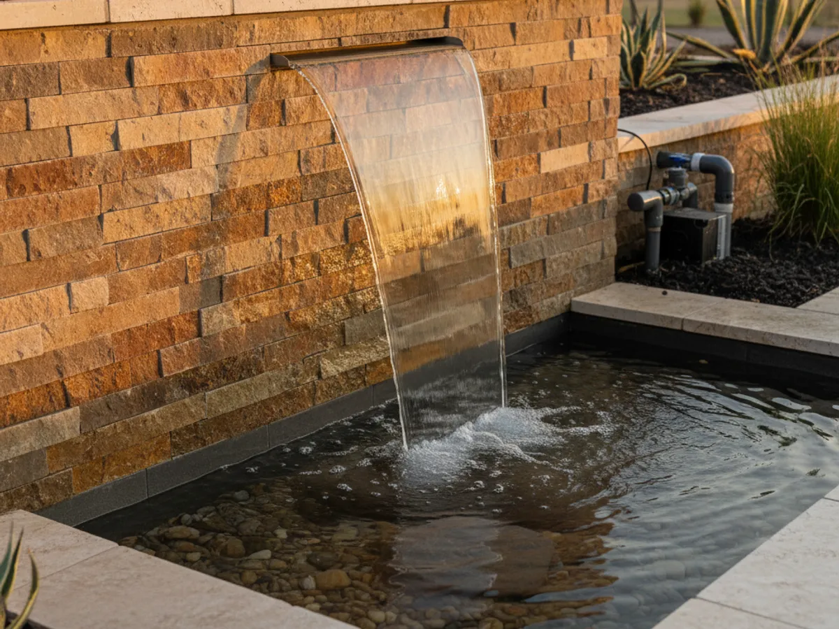 Fountain Service detail work by a San Diego County pool technician